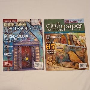 Cloth Paper Scissors Magazine Mixed-media, Bundle of 2 Magazines